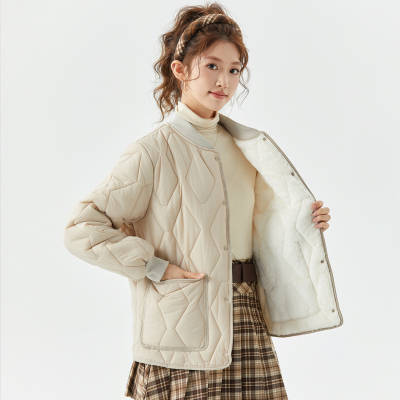 棉衣女保暖宽松羽绒棉加绒