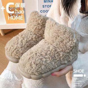 室内家居高帮保暖防滑学生棉鞋 外穿包跟新款 宿舍 女2025冬季 棉拖鞋
