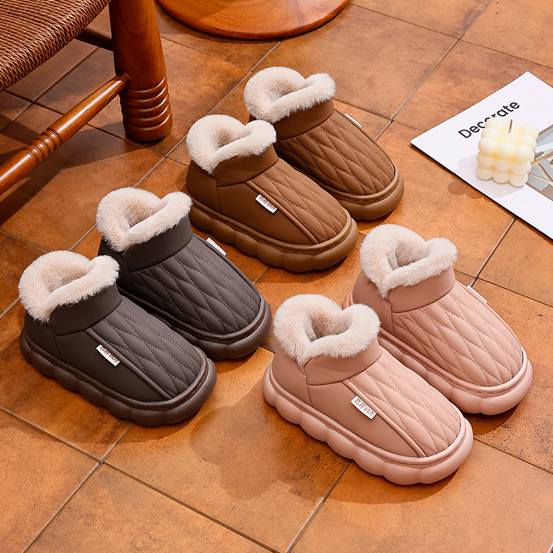 儿童包跟棉鞋新款韩版时尚卡通可爱拖鞋男女童室内居家亲子款棉拖