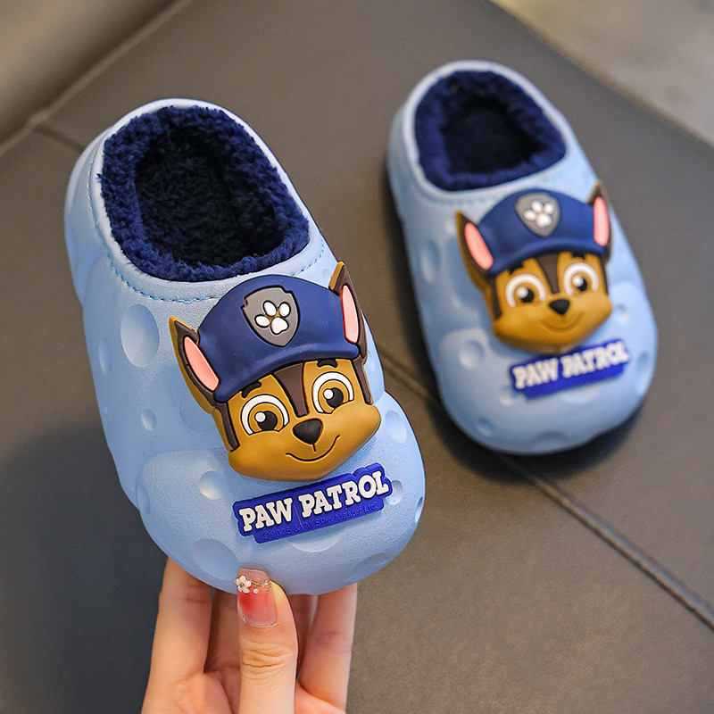 汪汪队儿童拖鞋男童秋冬季新款男孩室内保暖加绒外穿防水包跟棉鞋,童鞋/婴儿鞋/亲子鞋,儿童棉拖鞋,淘宝优惠券,粉丝福利购,淘宝优惠卷