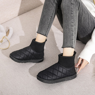雪地靴女款冬季2025新款加绒加厚保暖二棉鞋子厚底短靴防水棉靴子
