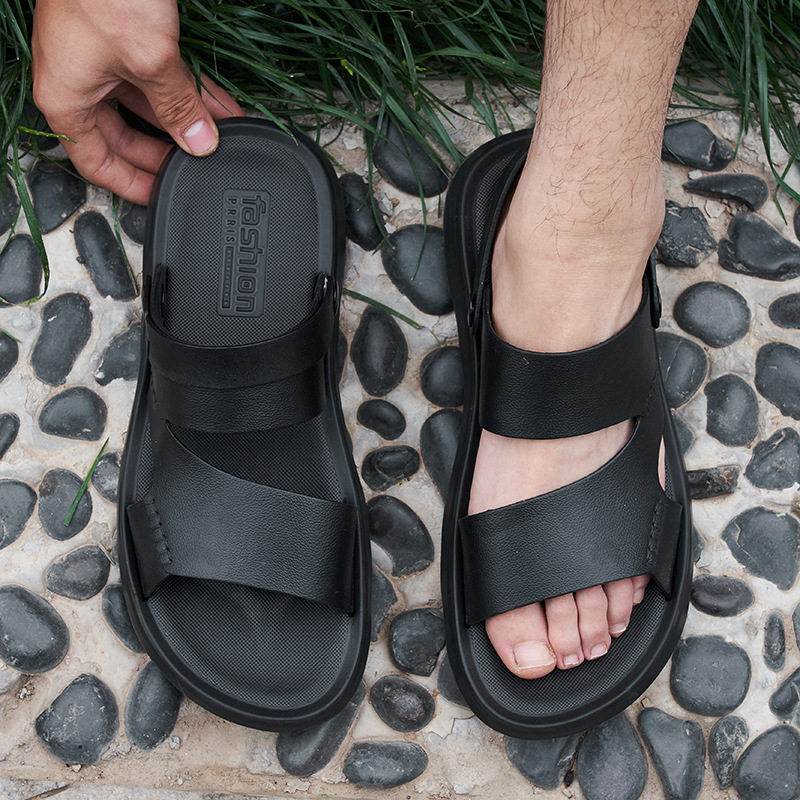 SUMMER MENS NEW BEACH SHOES SANDALS OUTDOOR WEAR NON-SLIP SOFT SOLES SOFT SURFACES CASUAL WEARABLE FASHION MENS SLIPPERS