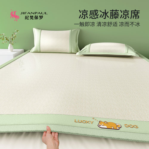 夏季冰丝凉席可机洗水洗2025新款夏天空调软席子a类母婴级床笠款