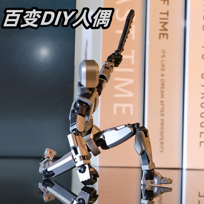 新款百变拼装手办幸运13全关节可动3d打印积木人偶玩具造型机器人