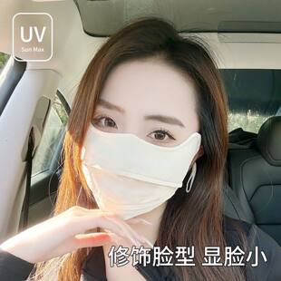 女款 护眼角防晒面罩夏季 遮阳防紫外线冰丝透气口罩 2026新款 UPF50