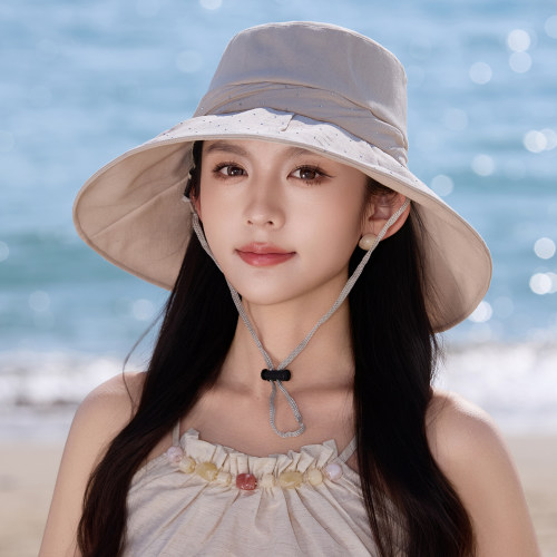 帽子女2026新款大檐防晒帽太阳帽夏季防紫外线渔夫帽显脸小遮阳帽