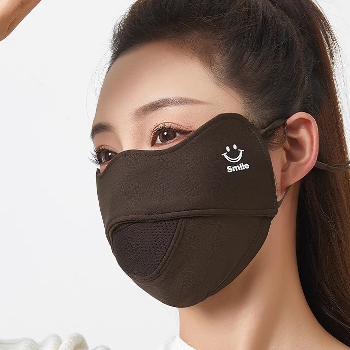 保暖口罩女防风防寒高颜值2025新款秋冬天防紫外线全脸面罩透气