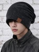 Black hats for men, autumn and winter, woolen hats, cold hats, headscarves, headscarves, knitted hats, warm pile hats for men thumbnail 8