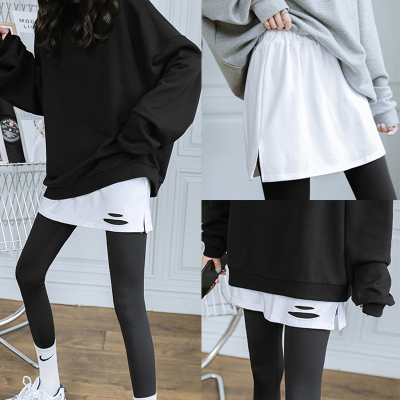 配鲨鱼裤的屁帘叠穿遮屁帘穿搭神器高级感女秋冬打底裤裙摆半身裙