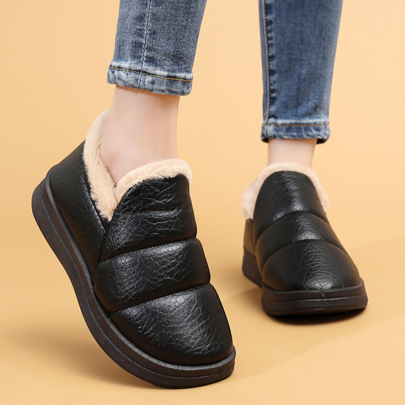 加绒保暖女鞋冬季新款包头包跟棉拖鞋中老年人棉鞋居家外穿毛毛鞋