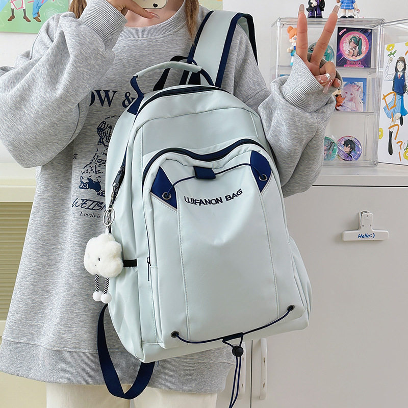 日韩百搭双肩包男简约大容量潮流防水旅行包女中学生大学生书包男