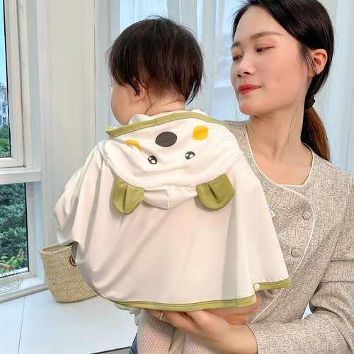 婴幼儿防晒衣服斗篷小月龄男女宝宝夏季冰丝披肩儿童外搭披风薄款
