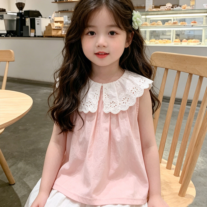 夏季洋气百搭女童2026新款夏装娃娃衫薄款透气儿童外出服上衣宝宝