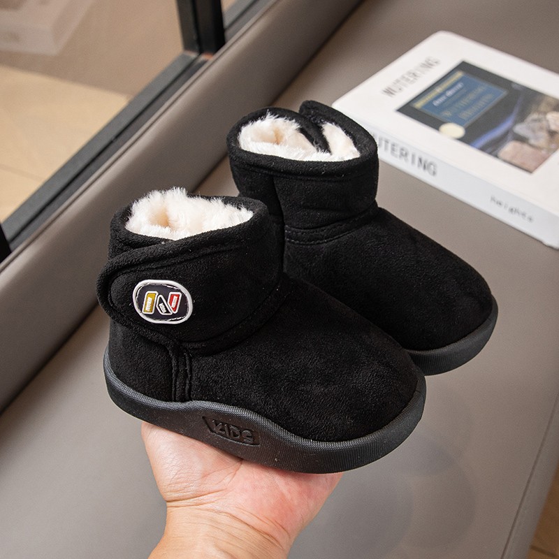 儿童雪地靴男童秋冬防滑软底室内外加绒加厚保暖女冬季宝宝鞋婴儿