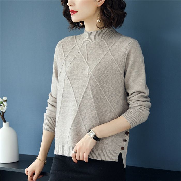 广州十三行高端欧货女装高领针织衫秋冬东莞大朗毛衣不起球上衣