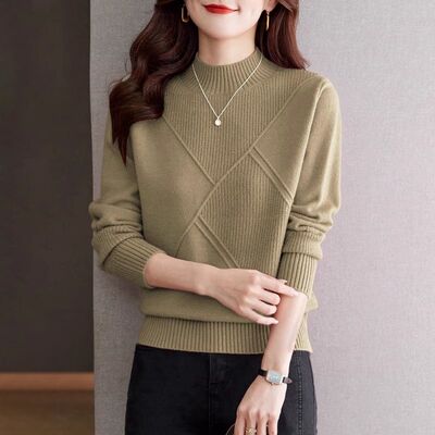 东莞大朗高端不起球半高领打底针织衫深圳南油上衣十三行女装毛衣