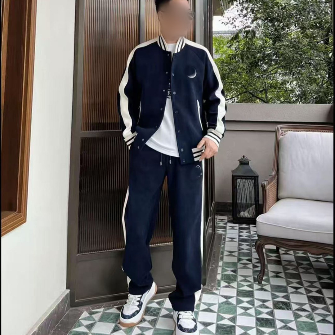 2026年春季新款时尚套装立领百搭潮流立领夹克刺绣拼接纽扣,男装,时尚套装,淘宝优惠券,粉丝福利购,淘宝优惠卷