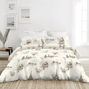 Natural Home/自然怡家床上用品四件套纯棉全棉床笠被套意式简约