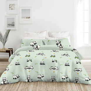 Natural Home/自然怡家2025年新款儿童四件套卡通熊猫纯棉床笠款