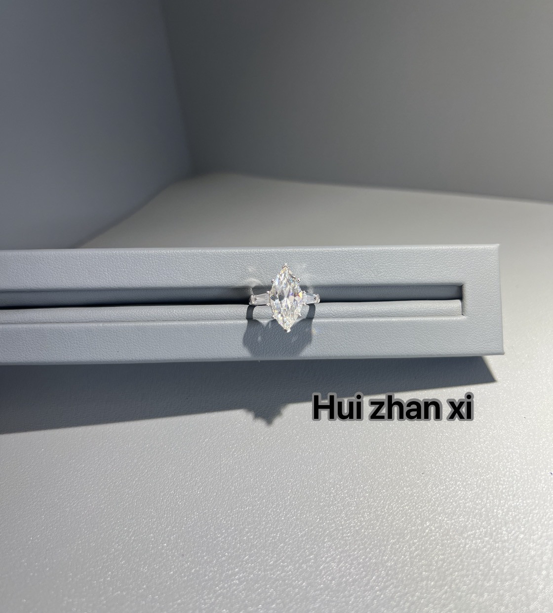 Hui zhan xi白钻5c戒指/指环