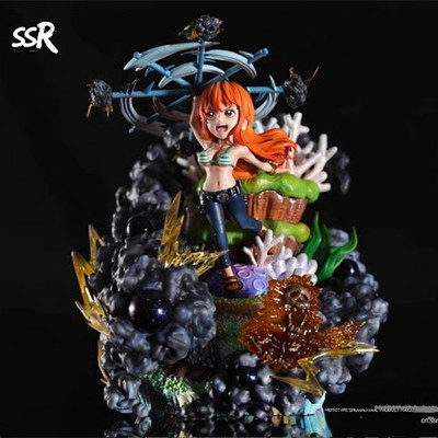 梦想小镇 SSR 草帽团 娜美诱拐小宙斯 手办雕像现货