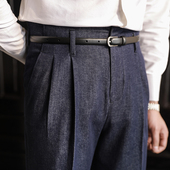 垂感免烫高腰裤 好莱坞牛仔裤 那不勒斯休闲裤 商务直筒修身 子 男春季