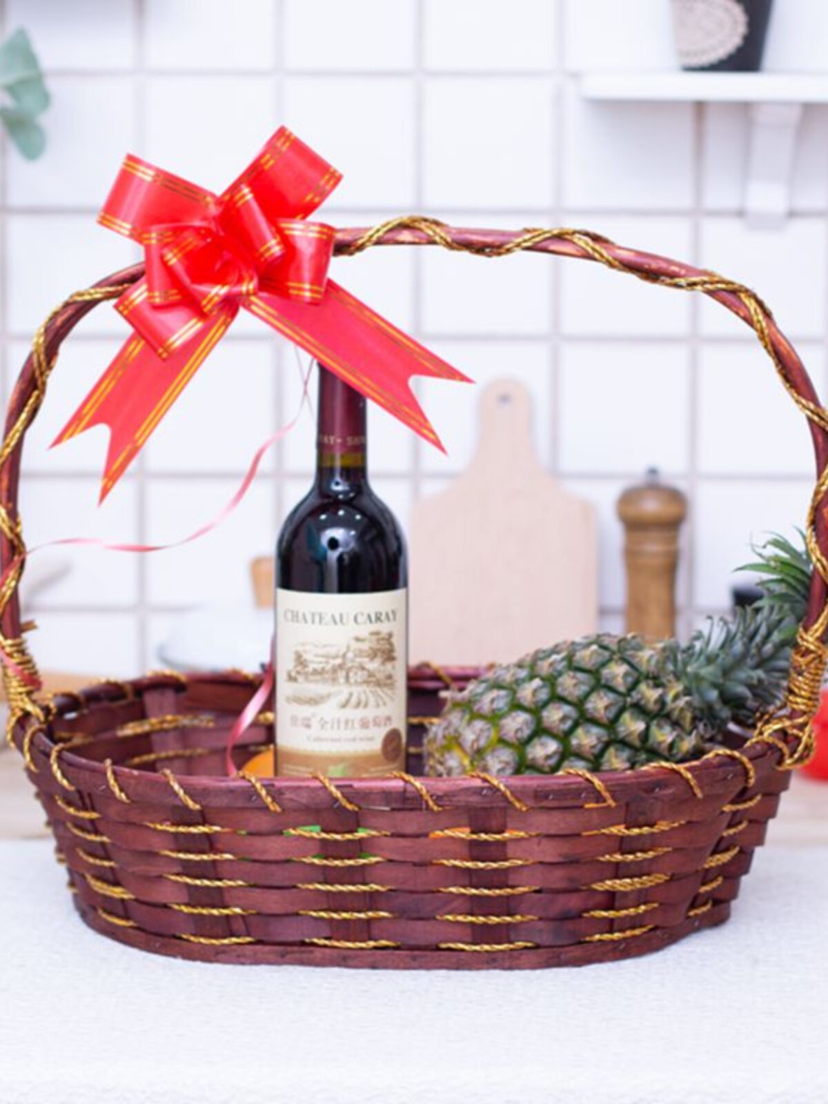 새로운 과일 바구니 등나무 손 바구니 선물 꽃 바구니 과일 가게 대나무 바구니 포장 슈퍼마켓 야채 바구니 대형