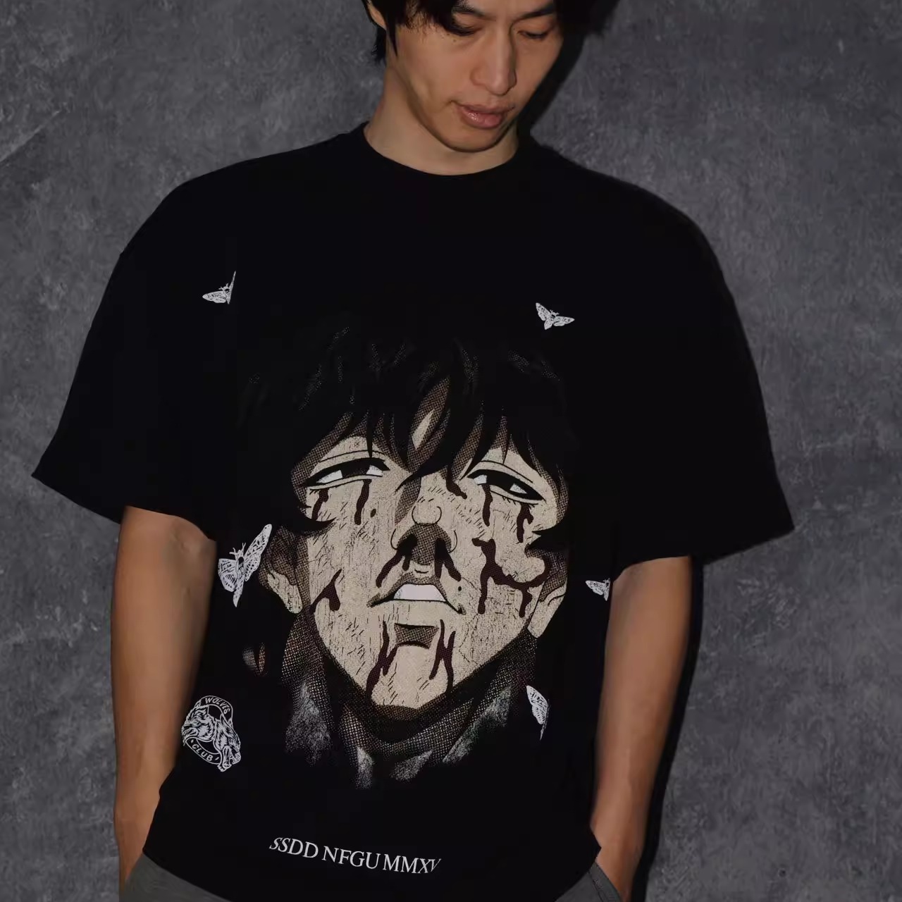 狼头T恤男女同款健身运动短袖