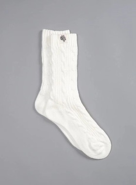 TTWOLVES狼头自制轻薄超好穿百搭美式复古粗针织中筒运动健身袜W7