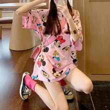 2020年春季女装新款韩版情侣夏装小众设计感网红米奇上衣短袖t恤