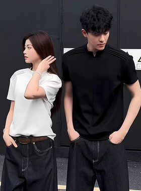 W441高质量夏季短袖P25黑色白色M到3XL