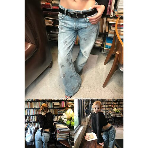 2026春秋破洞补丁复古牛仔裤男士修身小脚弹力青年百搭怀旧长裤子