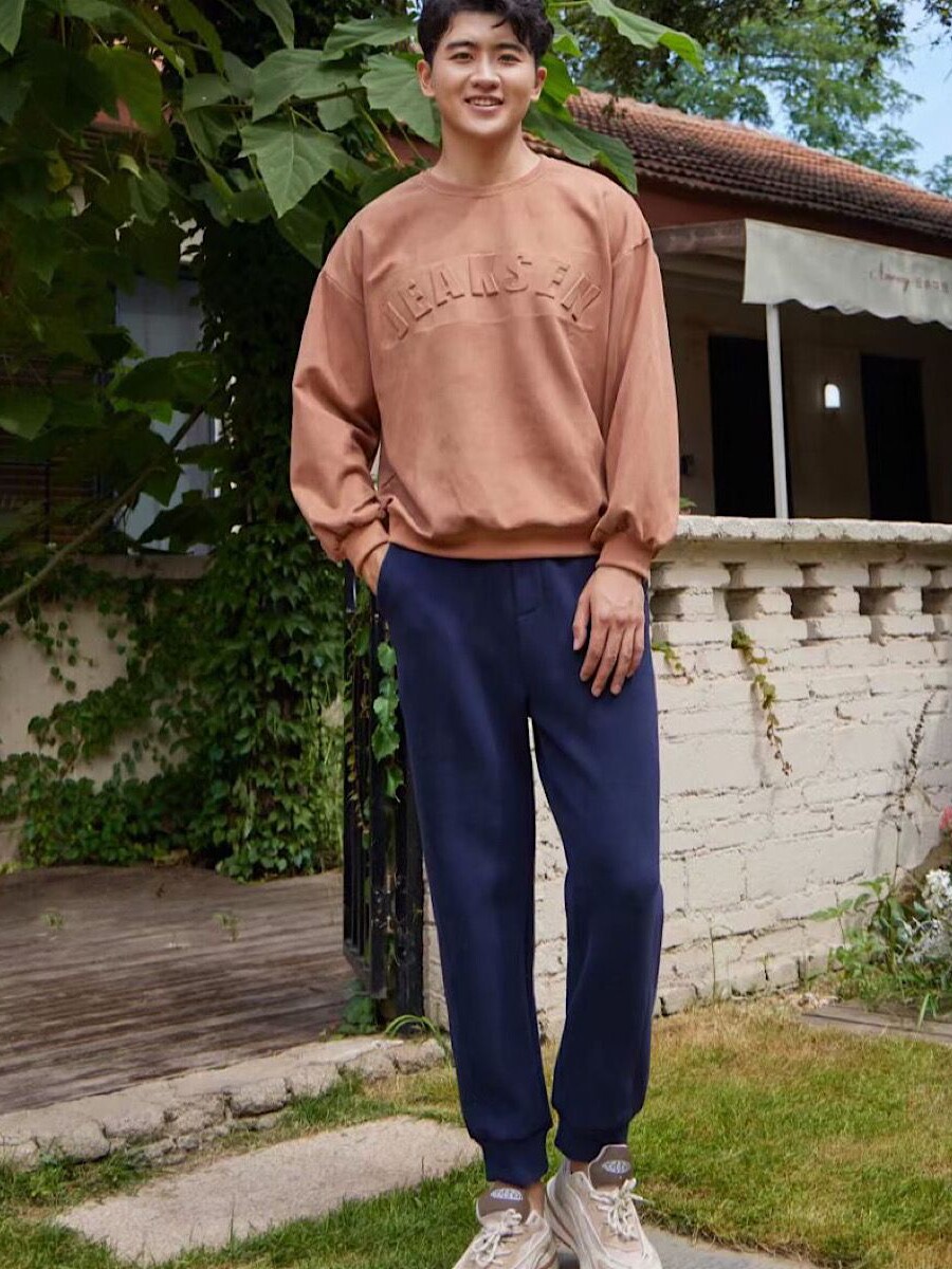 朗瑞男休闲长裤羊驼绒防风裤卫裤