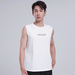 梵贝希男士背心短裤夏季坎袖速干冰感宽松大码运动健身t恤8451142