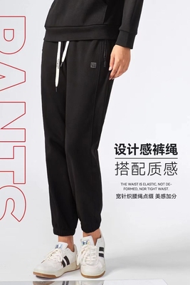 高腰冬休闲红一号女士保暖款卫裤