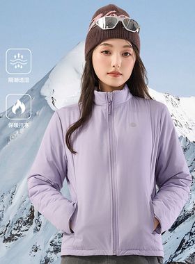 樱花棉衣女秋冬新款防风保暖加厚内外穿搭棉袄立领羊毛外套25812