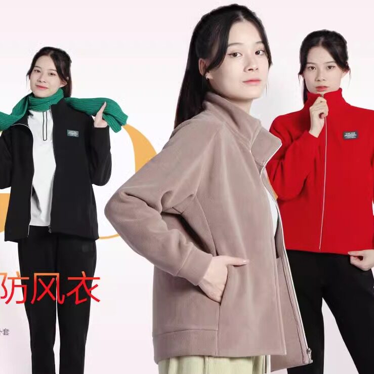 梵贝希秋冬女士新款拉芙绒防风衣