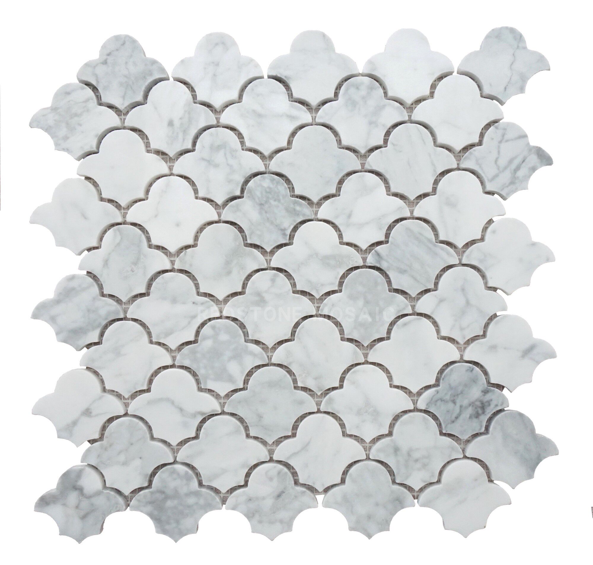 天然大理石材马赛克 户外室内阳台卫生间墙地砖装饰 灰木纹水晶白