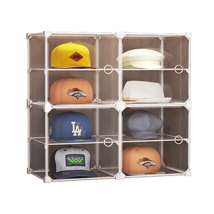 帽子架家用多层创意收纳盒鸭舌帽儿童帽分类挂帽神器防尘隔板置物