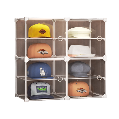 冠腾塑料防尘款帽子收纳盒透明