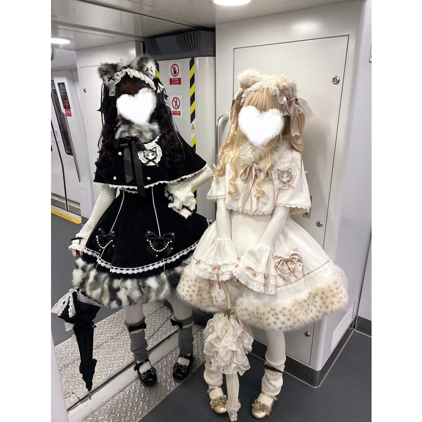 圣诞节cos服饰可爱蕾丝斗篷蝴蝶