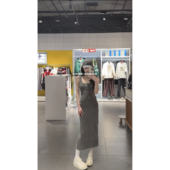 adidas三叶草软糯针织休闲舒适吊带运动修身 KE3167 连衣裙KE3163