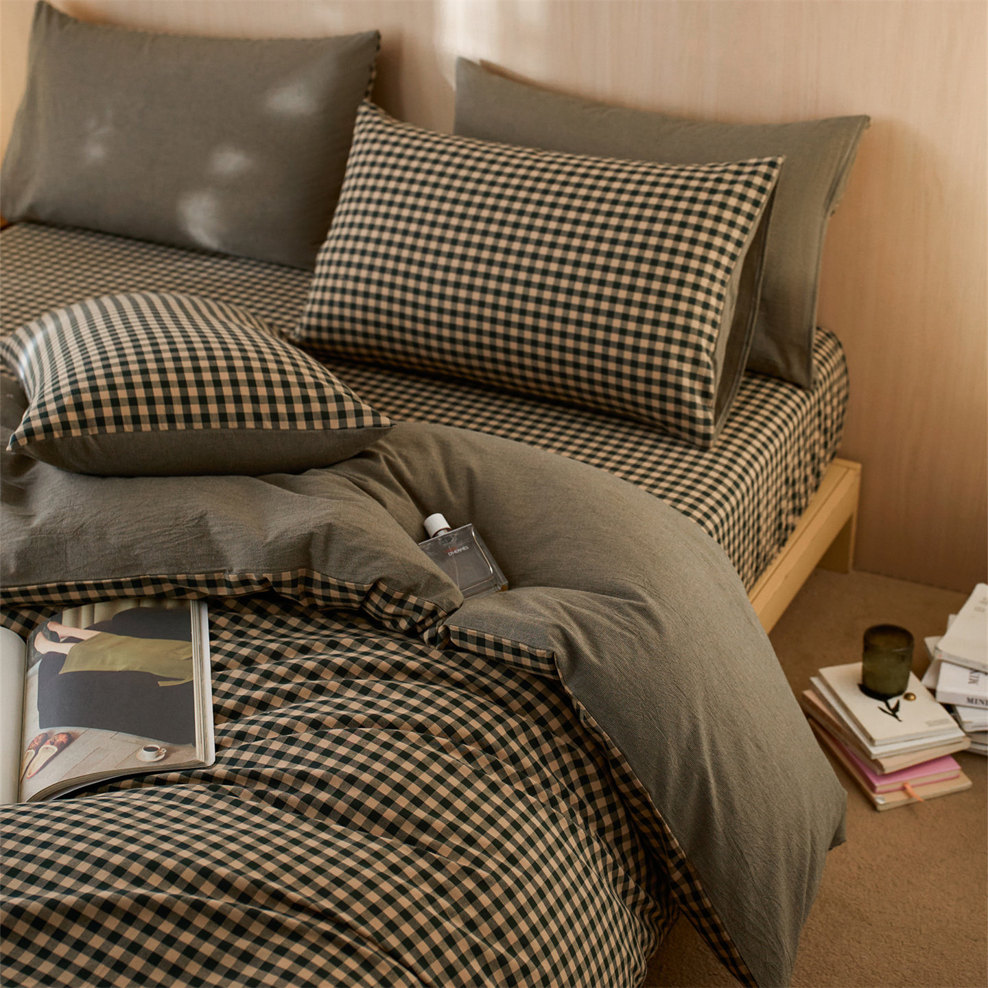 全棉复古水洗棉四件套纯棉100床单被套罩床笠款床上用品单被套,床上用品,床品套件/四件套/多件套,淘宝优惠券,粉丝福利购,淘宝优惠卷