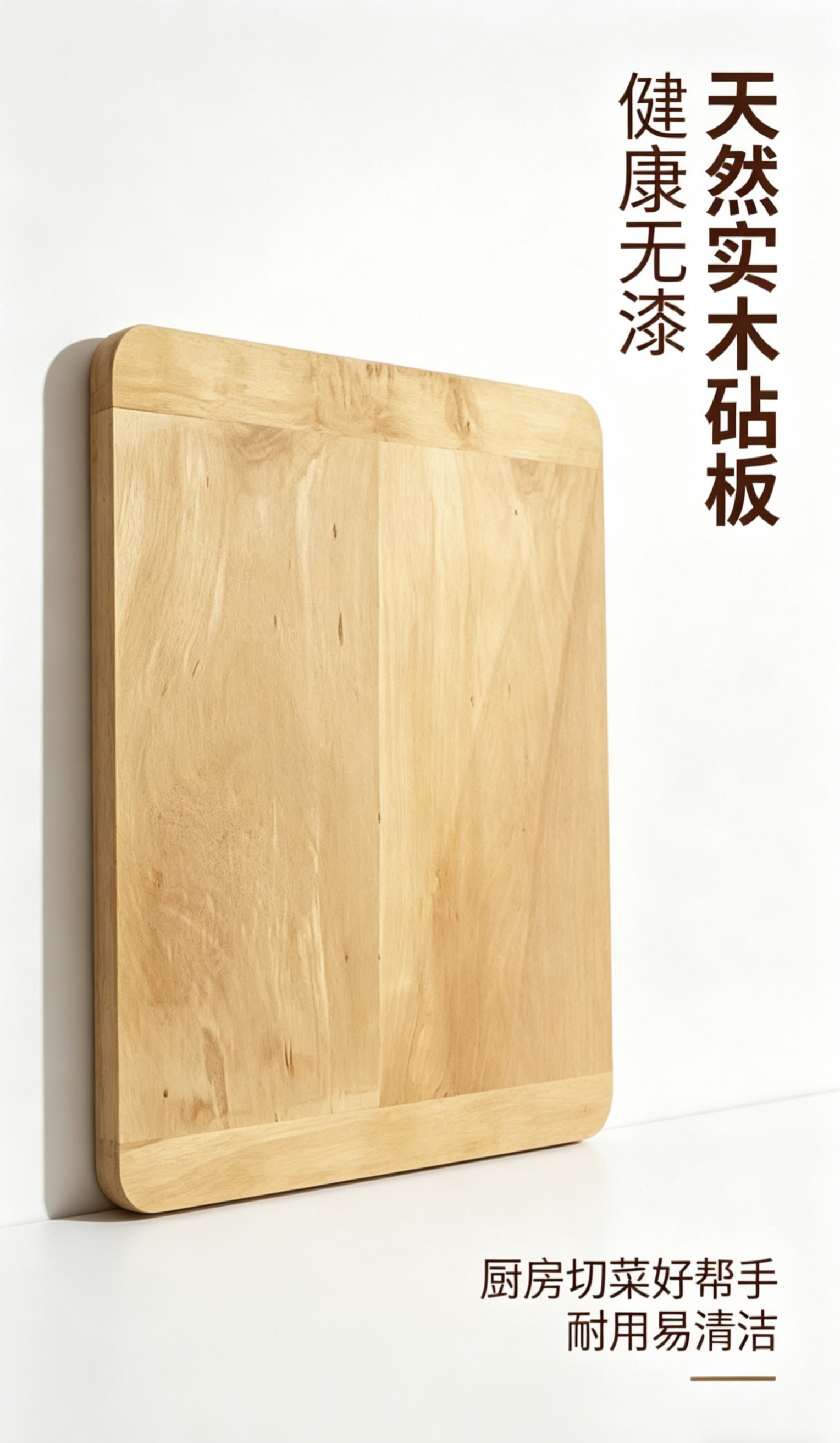 陕西真杜梨木小号案板拼接实木揉面板家用加厚梨木擀面厨房切菜板