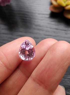 宝石级紫锂辉戒面