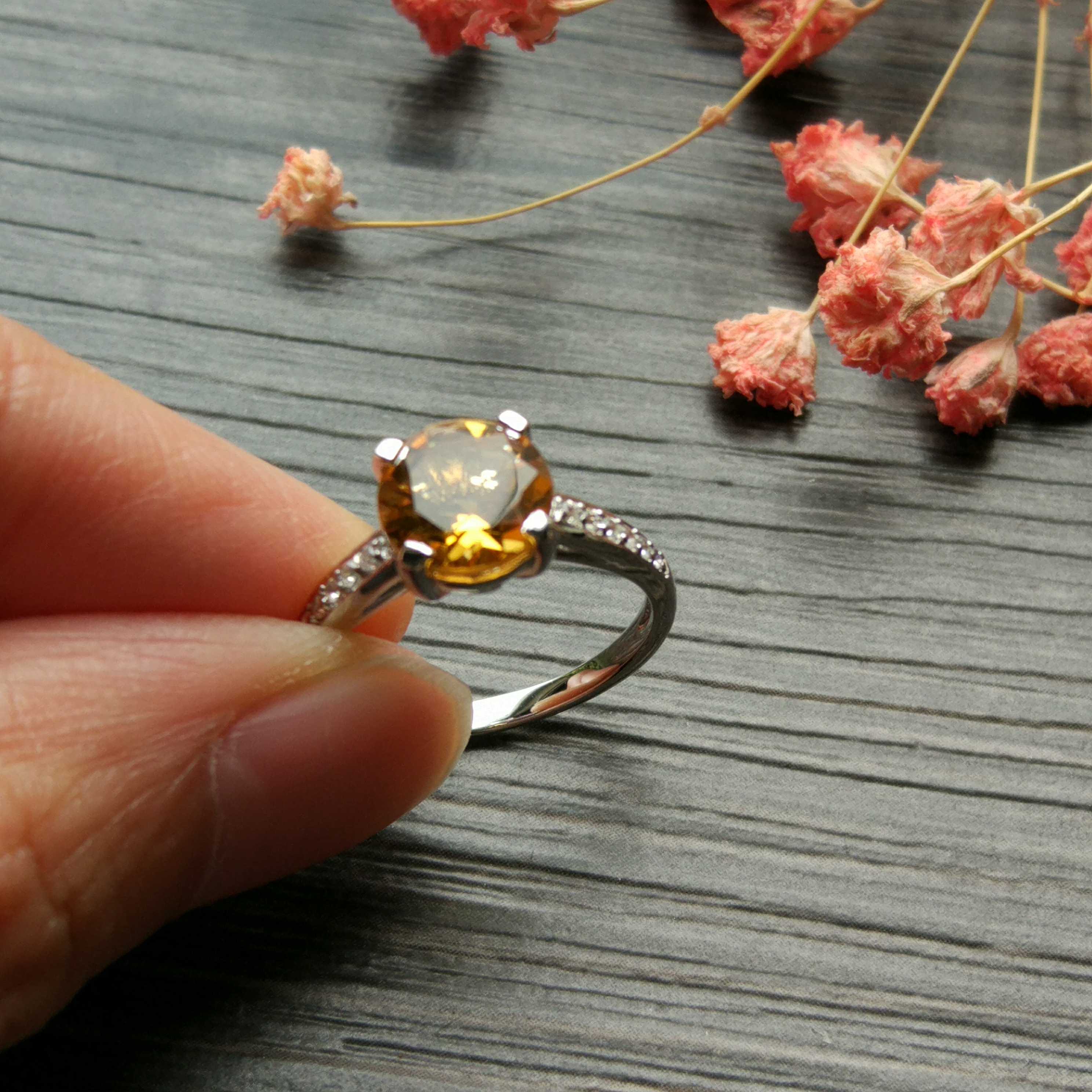 【寂寞五岁】巴西黄水晶戒指