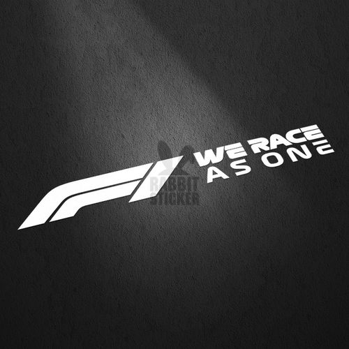 适用F1赛事WE RACE AS ONE方程式车身装饰风挡玻璃引擎盖拉花车贴