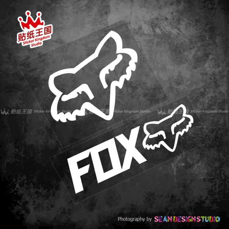 适用FOX Racing车山地单车车贴头盔越野摩托车装饰反光防水贴纸