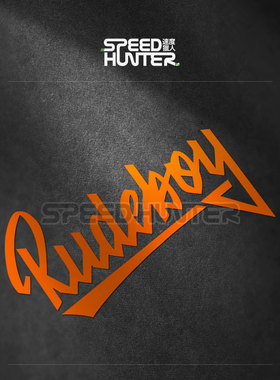 RUDE BOY 粗野男孩 美潮文化文字贴 摩托机车复古油箱贴纸 装饰贴