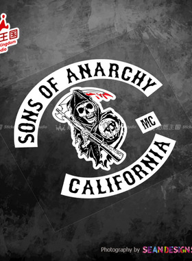 适用混乱之子哈雷Sportster肥仔滑翔48路王883车贴反光装饰贴纸